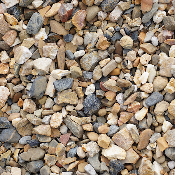 Small naturally rounded river rock, half-inch size