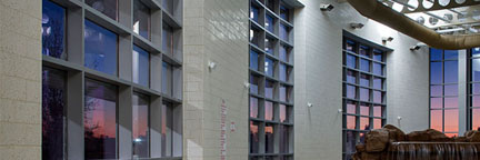 High Polish burnished CMU wall